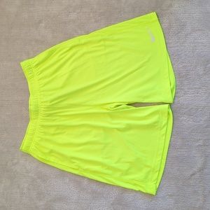 NIKE Retro Neon Yellow Running Shorts